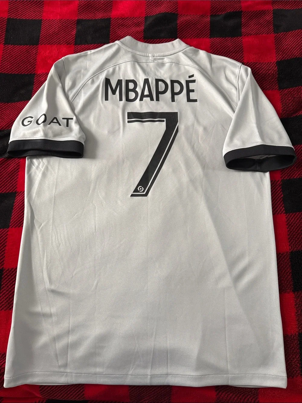 Paris Saint-Germain (PSG) #7 Kylian Mbappe 2022-23 Jordan Away Ligue 1 Jersey